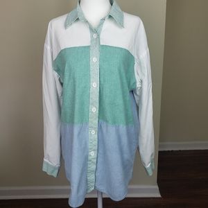 Vintage Color Block Button Down by Swann
